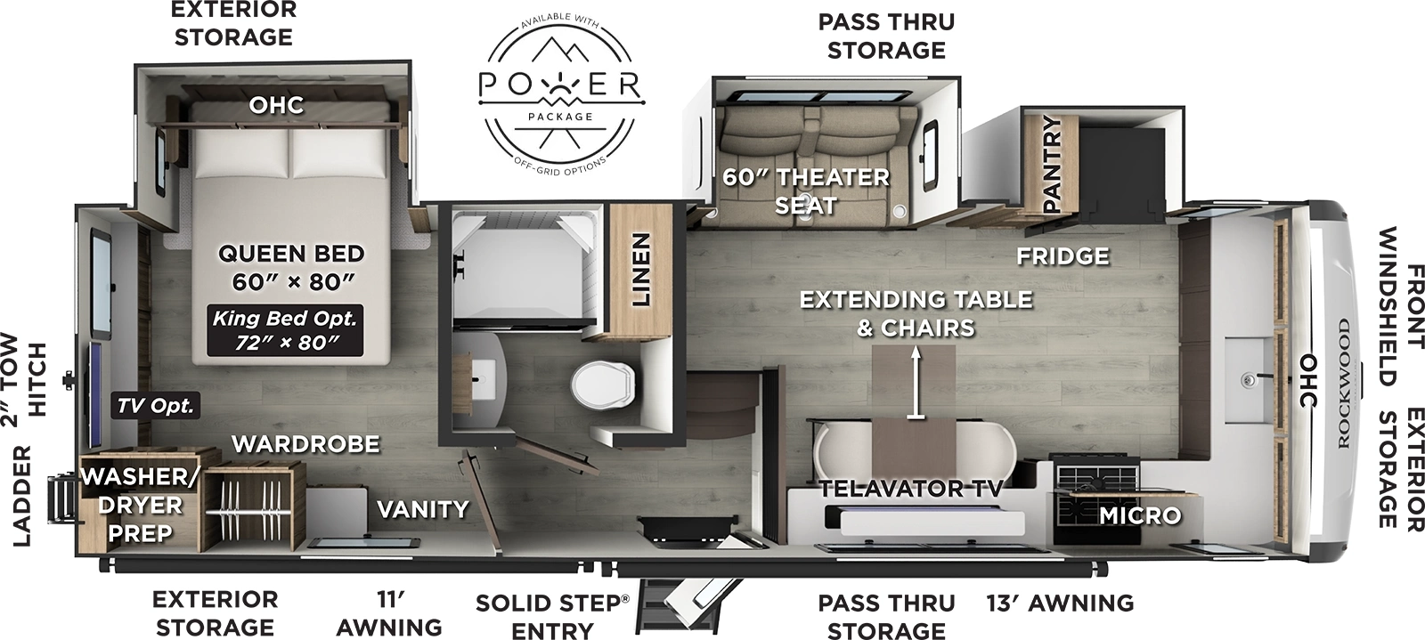 Rockwood Signature Fifth Wheels 290SFK Floorplan